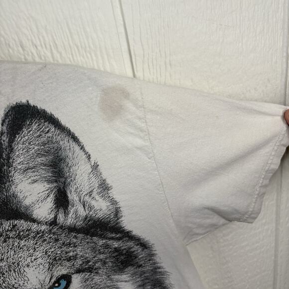 Vintage 90’s White Wolf Wilderness Big Print Tee Shirt Size Medium - Picture 6 of 6